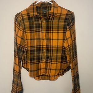 Wild Fable Orange Cropped Flannel